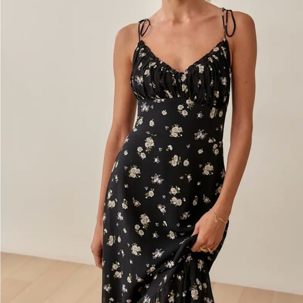 Reformation Floral Black Maxi Dress - Picture 10 of 10